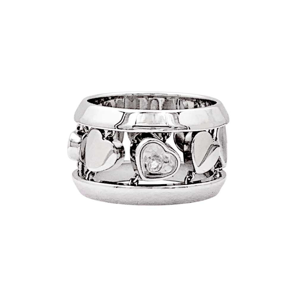 Bague Chopard, "Happy Diamond Amore", or blanc et diamant.  2
