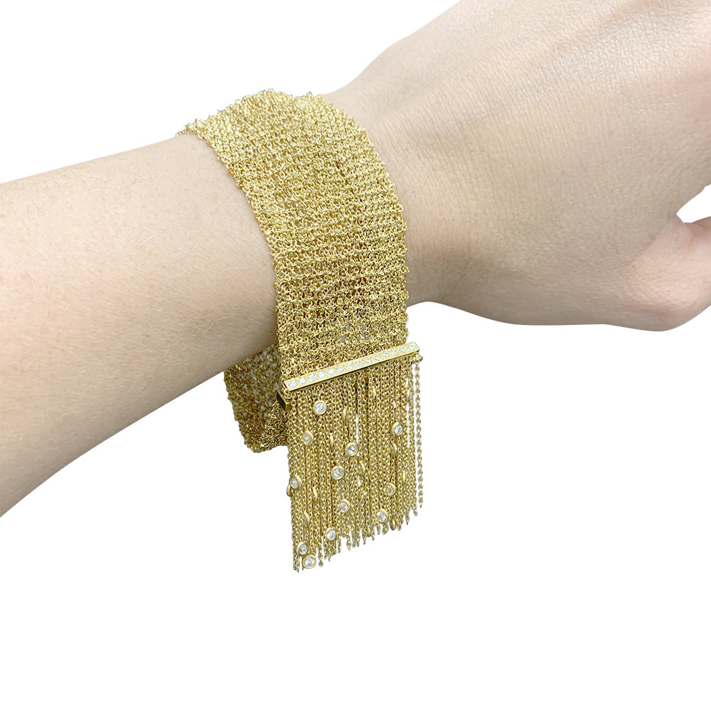 Bracelet Boucheron, "Delilah", or jaune, diamants. 1