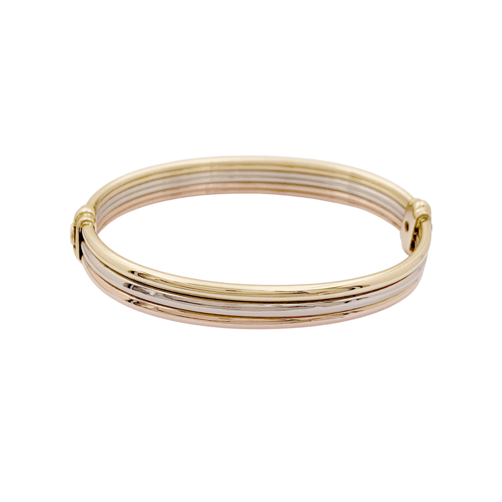 Bracelet CARTIER, « Vétéran » 3 tons d'or.  3