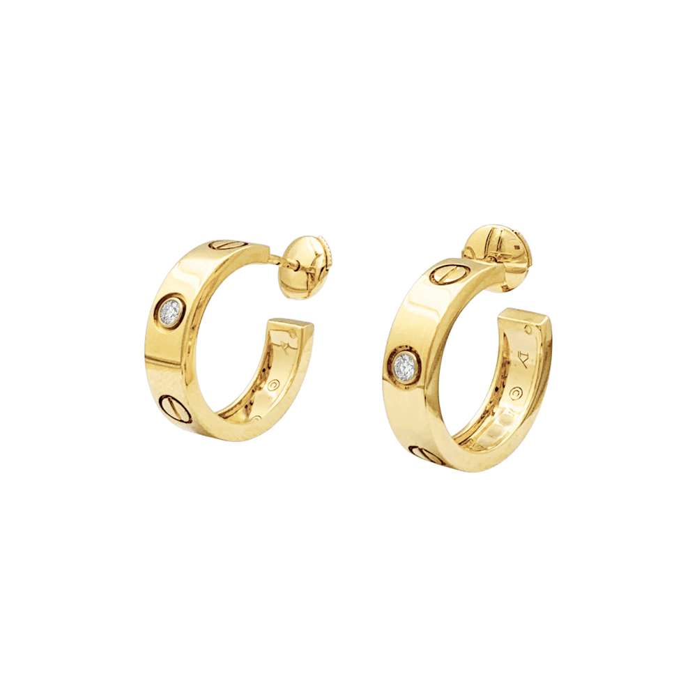 Boucles d'oreilles Cartier, "Love", or jaune et diamants. 5