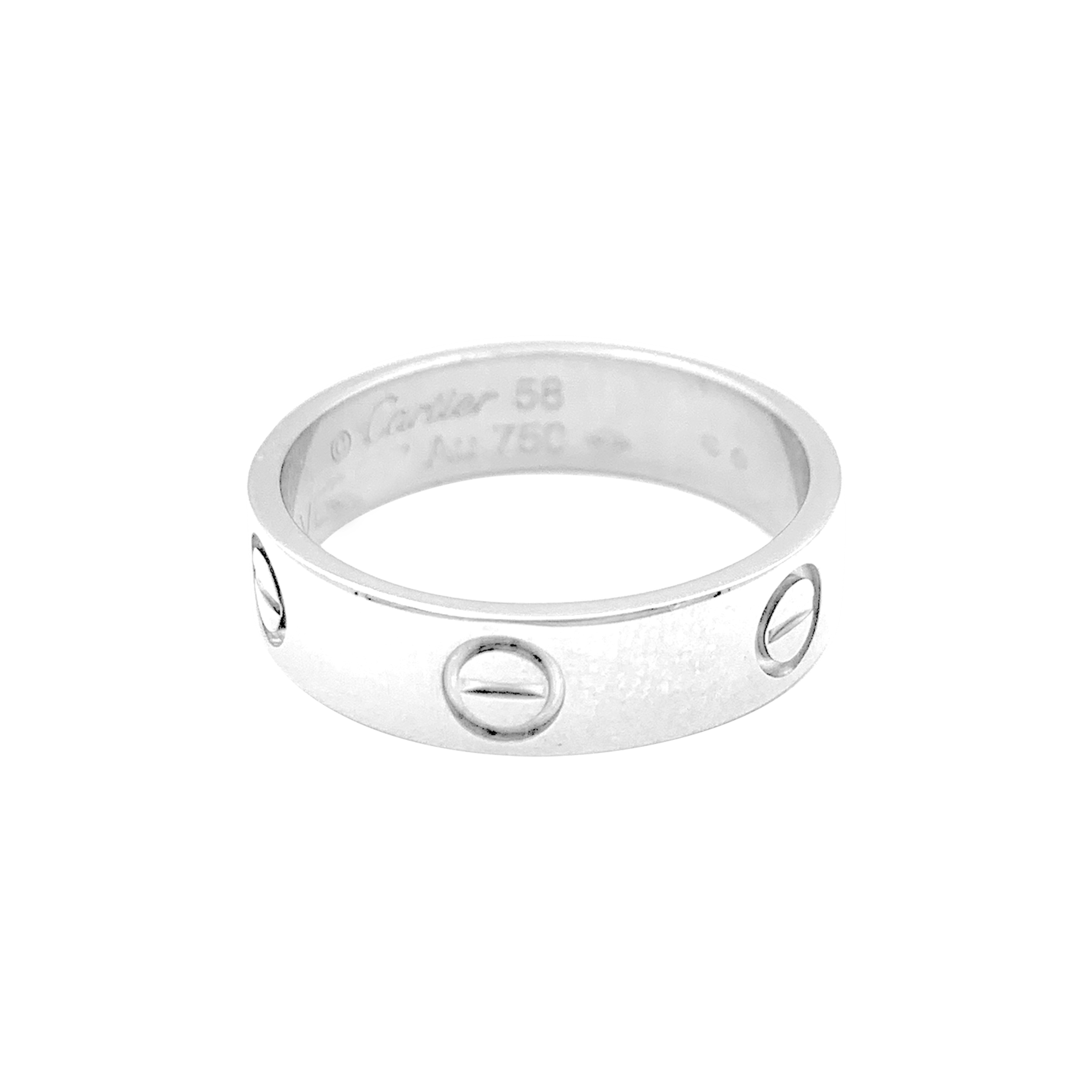 Bague Cartier "Love Classique", or blanc.   2