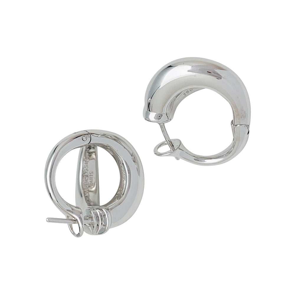 Boucles d'oreilles Mauboussin, "Twins", or blanc. 3