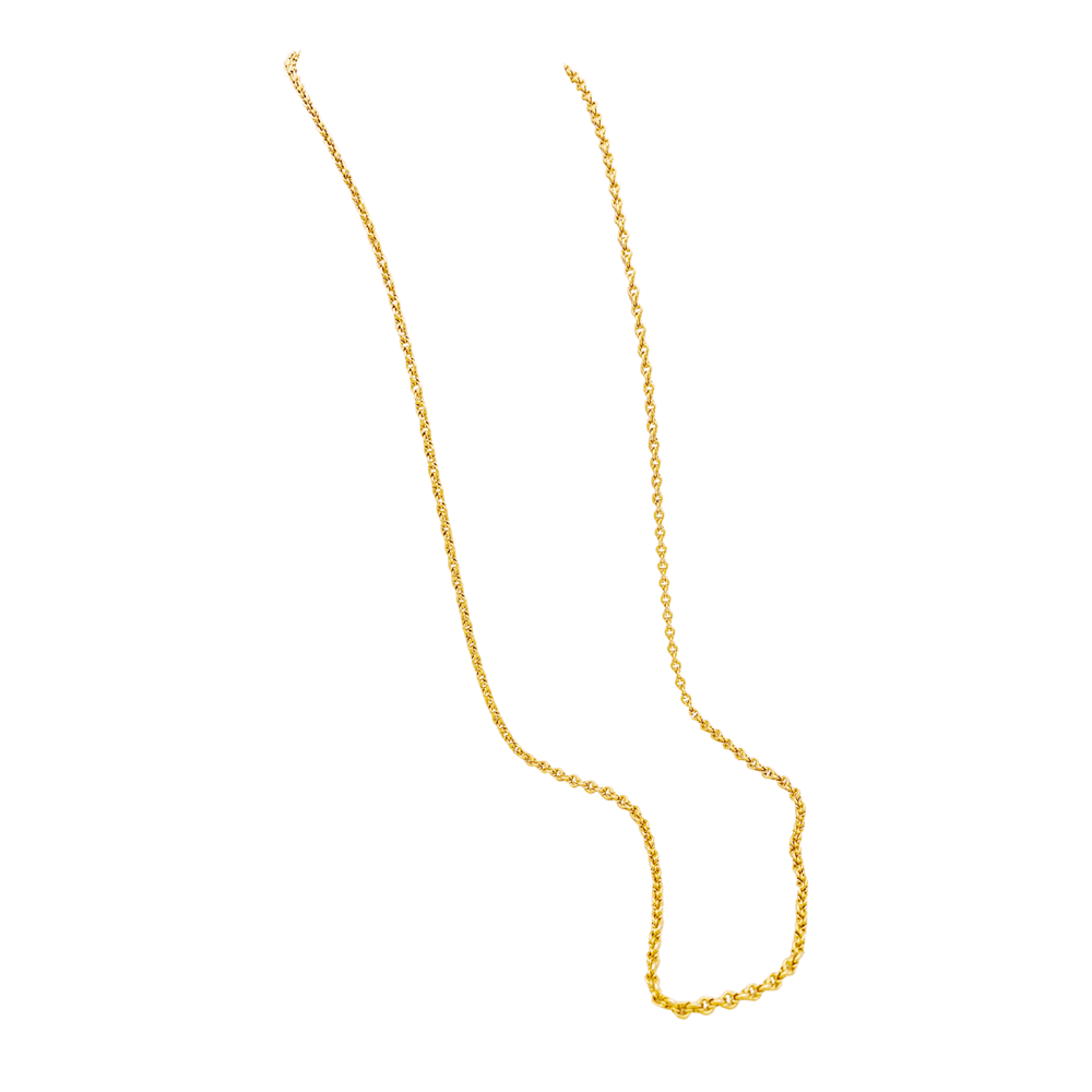 Collier-Sautoir vintage, or jaune 750/000, maille fantaisie. 5