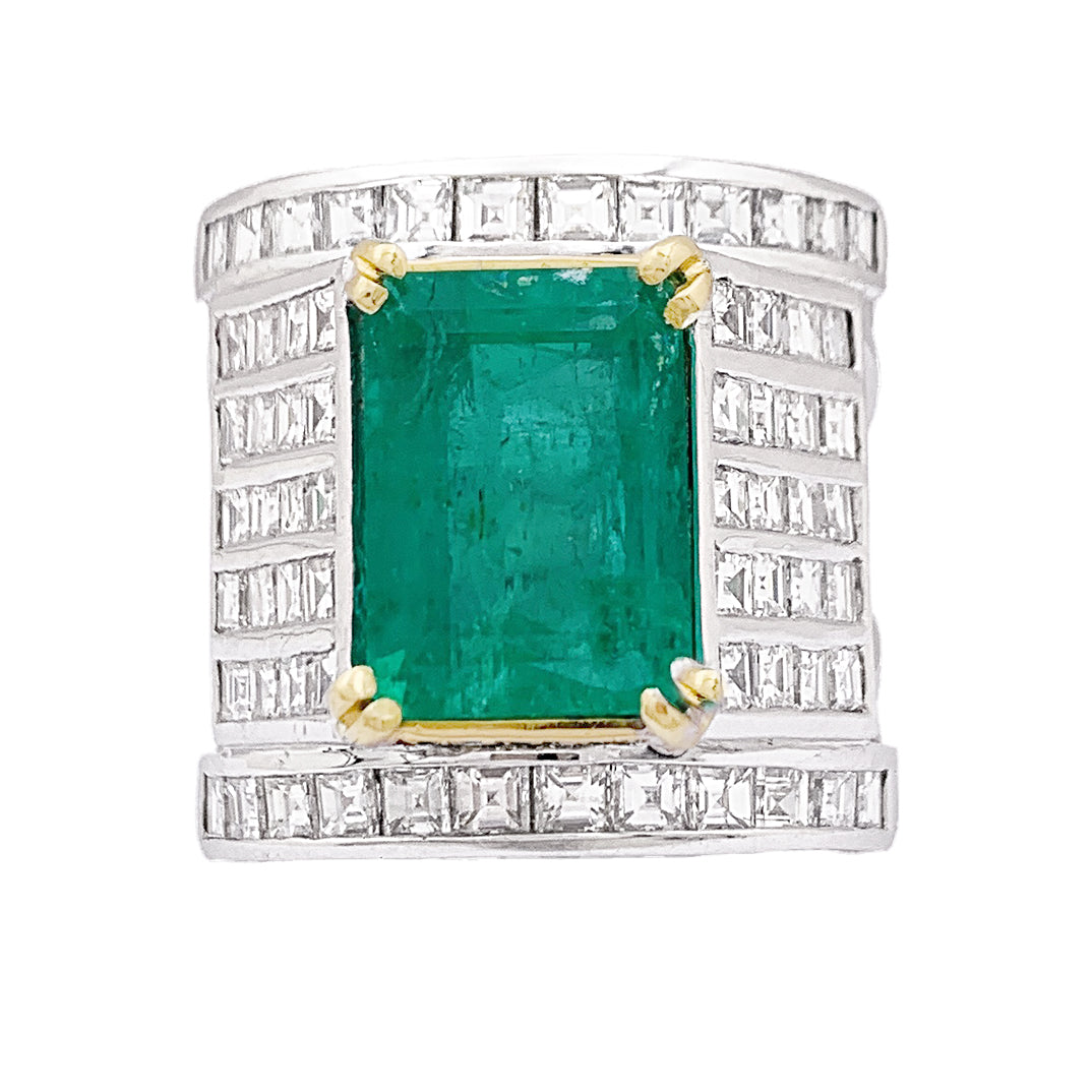 Importante bague Repossi deux ors, émeraude, diamants. 6