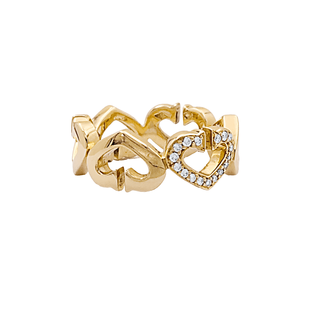 Bague CARTIER,  « Cœurs C », or jaune, diamants.  3
