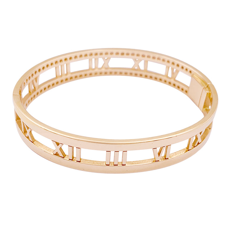 Bracelet Tiffany & Co. "Atlas" or rose, diamants. 2