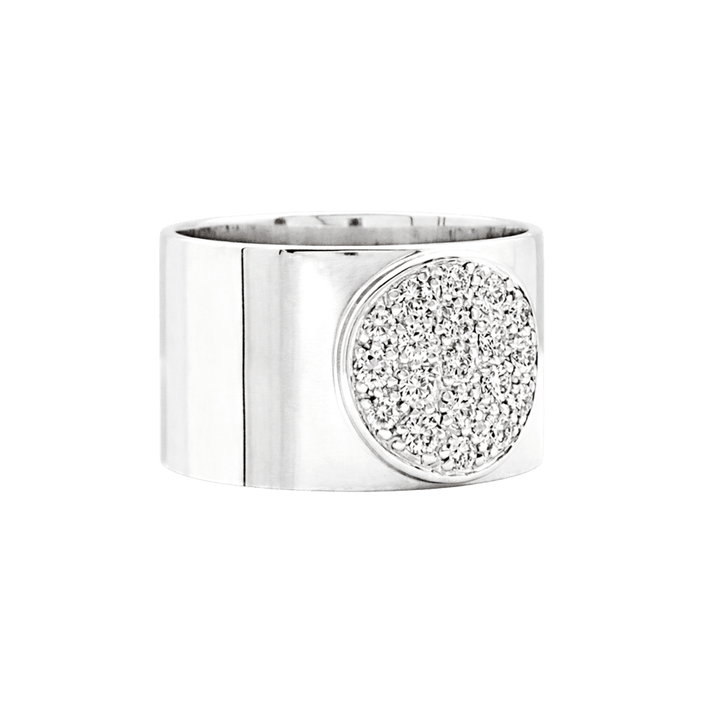 Bague Dinh Van, "Anthea", or blanc et diamants.  3