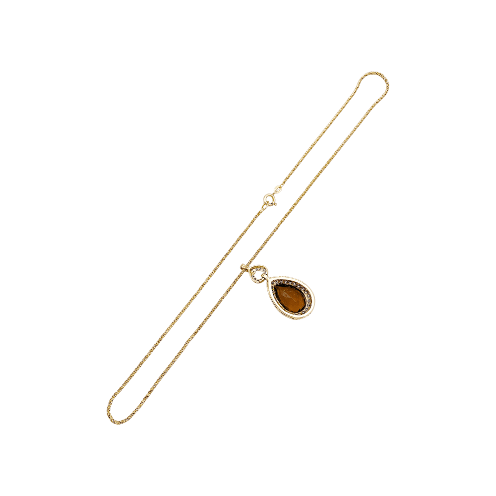 Collier H.Stern, or jaune, citrine et diamants.  6