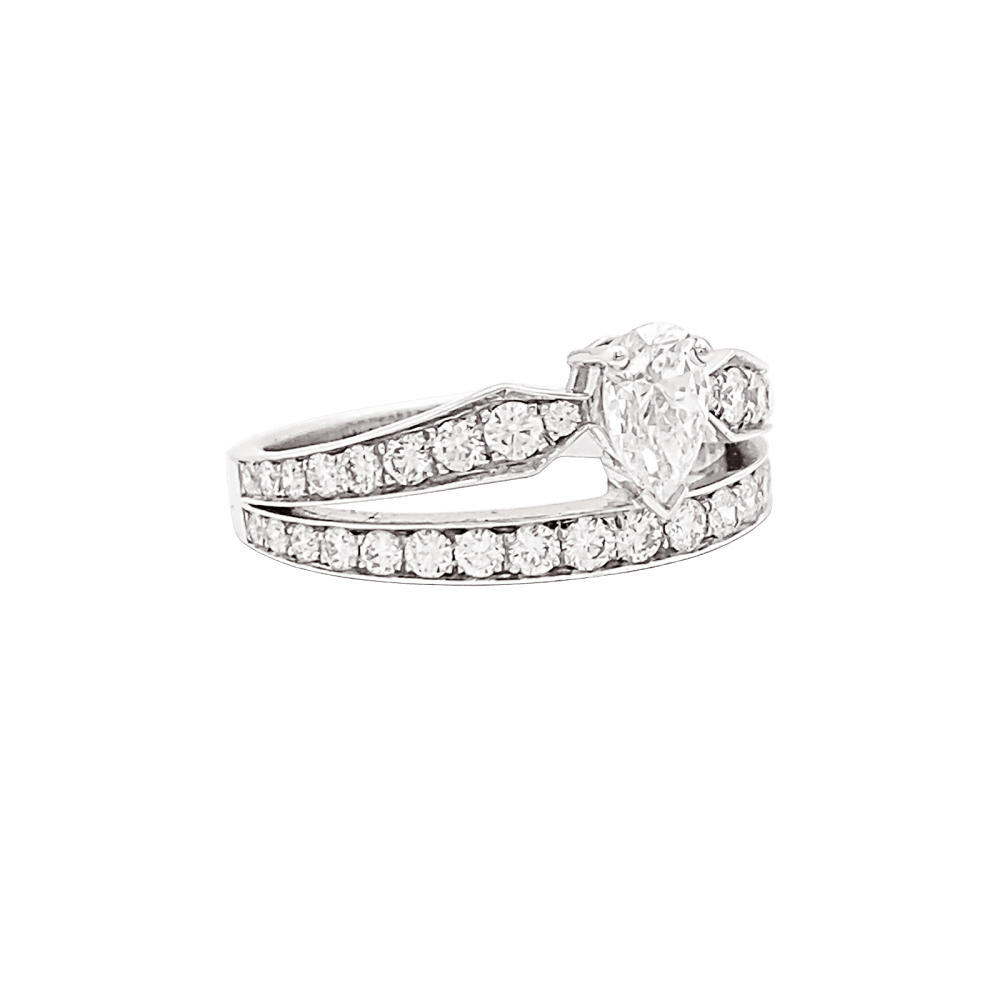Bague CHAUMET, «Joséphine Diadème », or blanc, diamants.  4