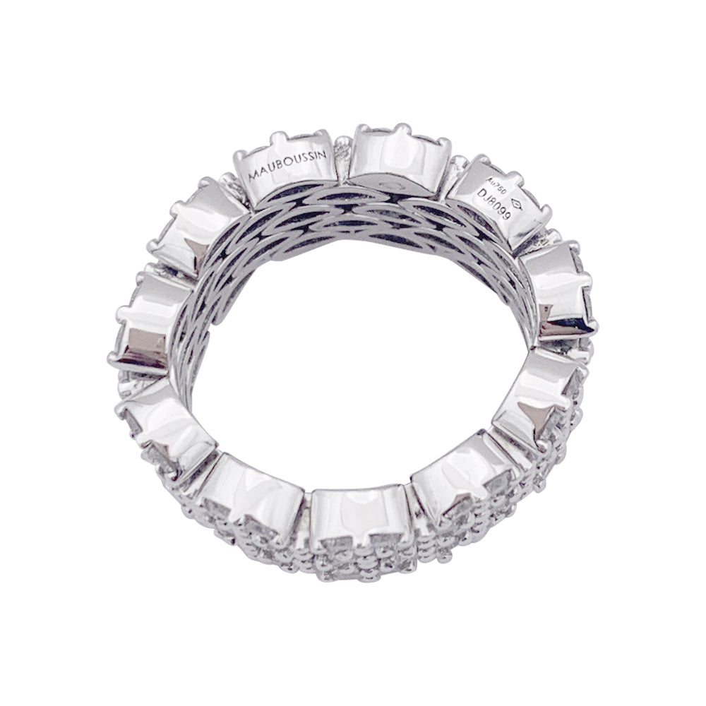 Bague Mauboussin "Je le veux" or blanc, diamants. 1