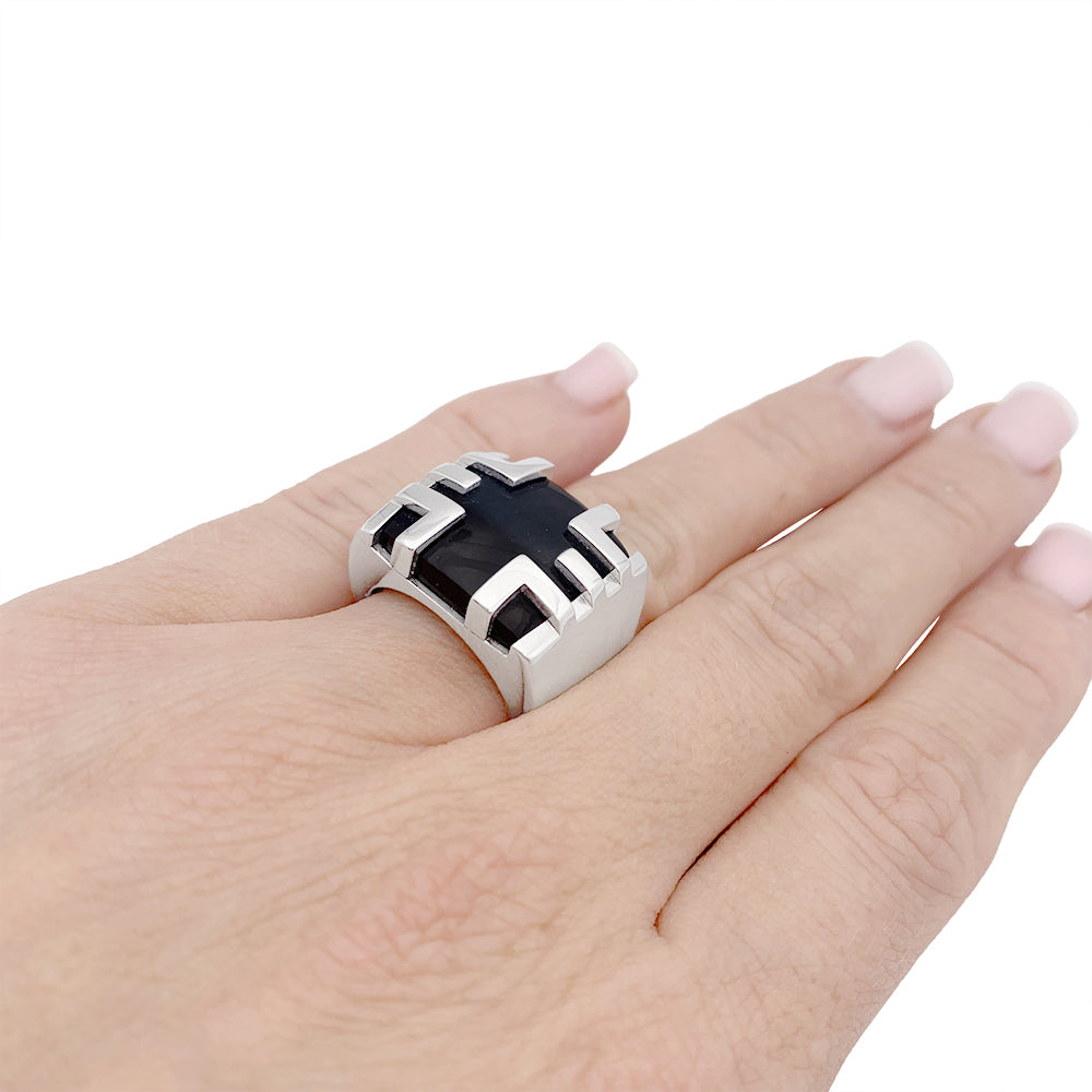 Bague Cartier, "Yijing", or blanc, oeil de faucon. 6