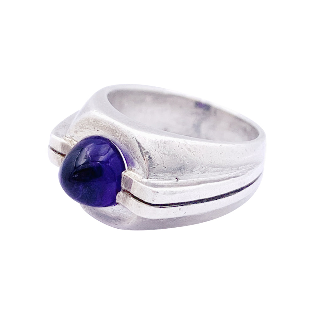 Bague attribuée à Boivin, argent et améthyste 2