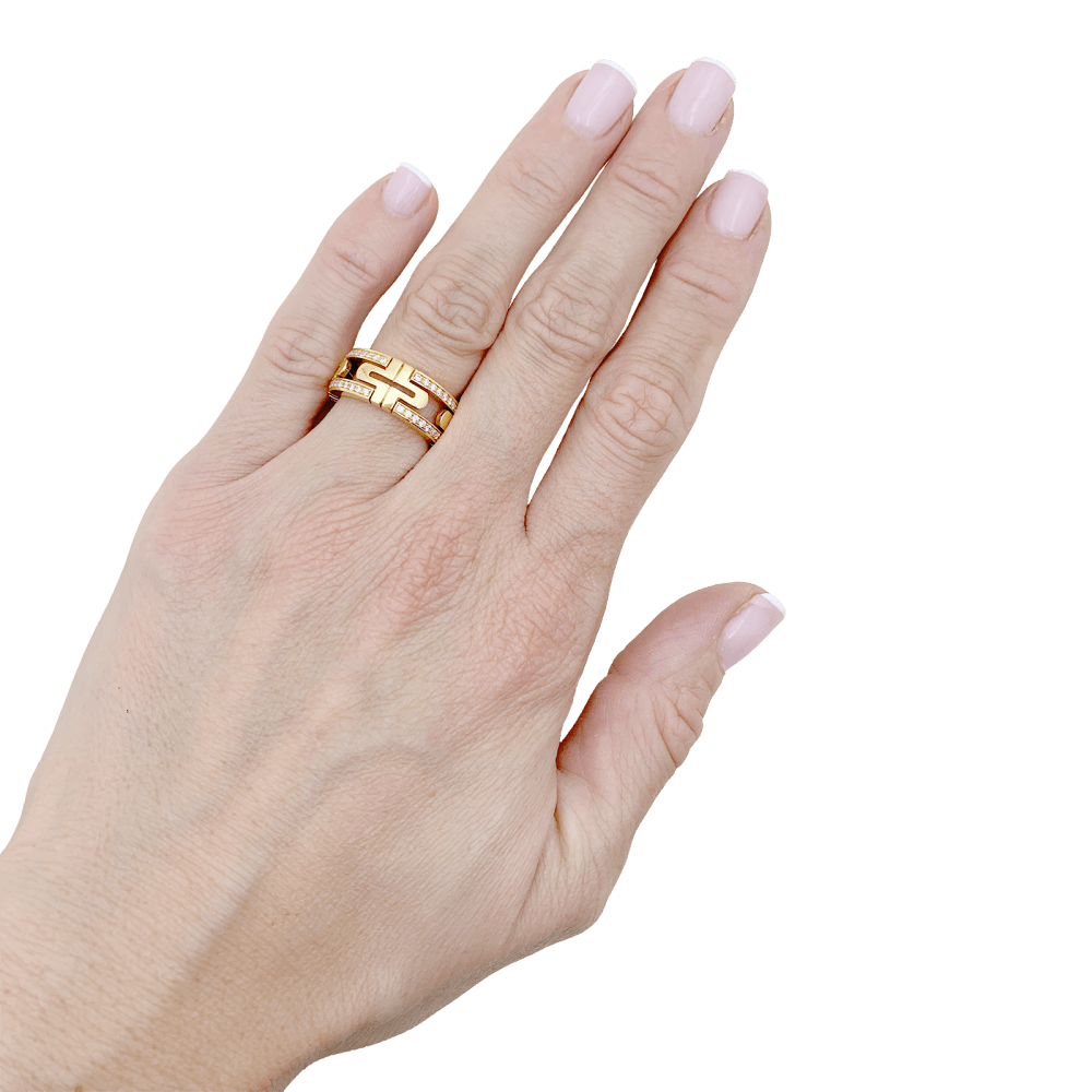 Bague Bulgari, "Parentesi", or jaune et diamants.  7