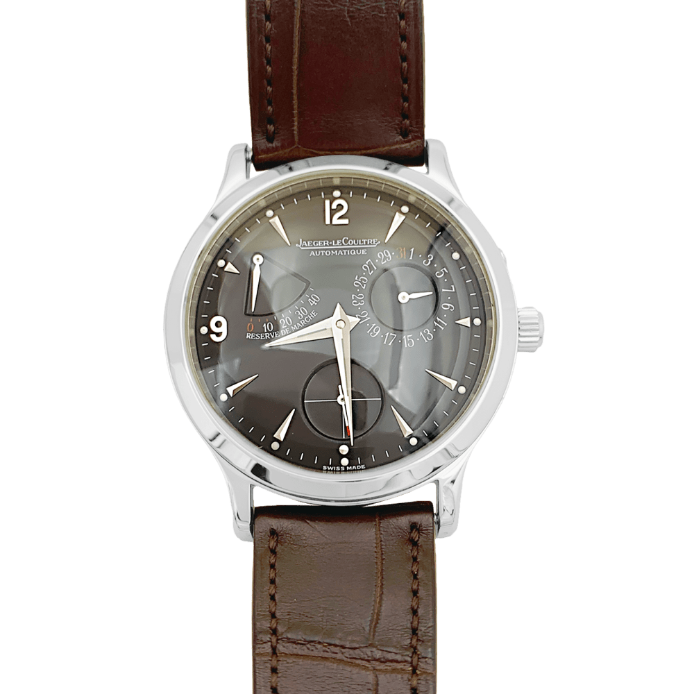 Montre Jaeger-Lecoultre, "Master Control 1000 hours", acier, cuir. 1