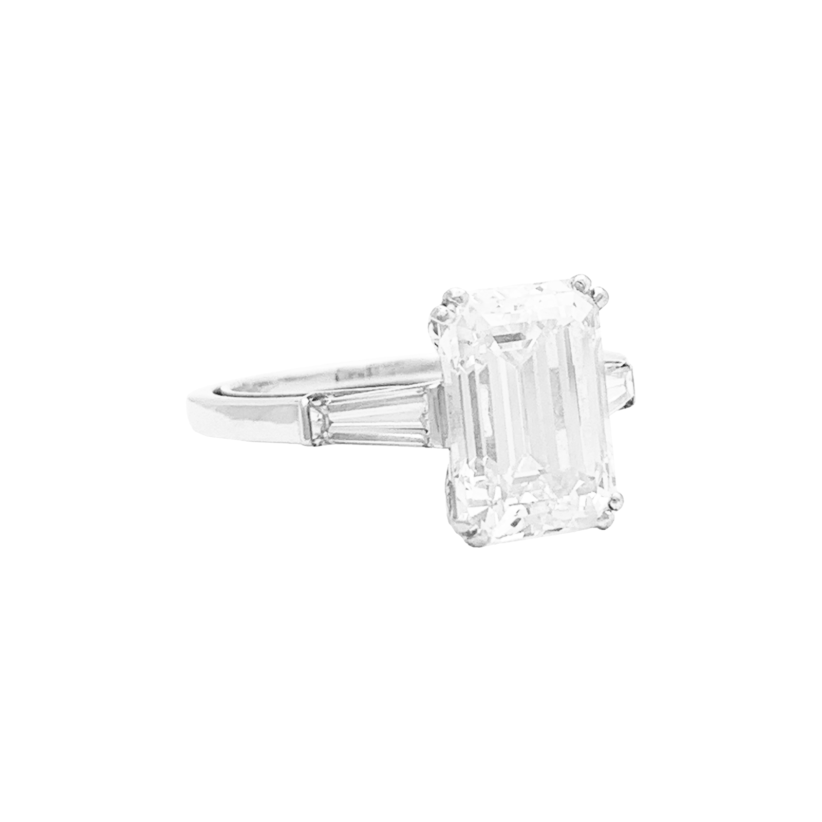 Bague solitaire Van Cleef & Arpels, diamant taille émeraude 4,01 cts. 2