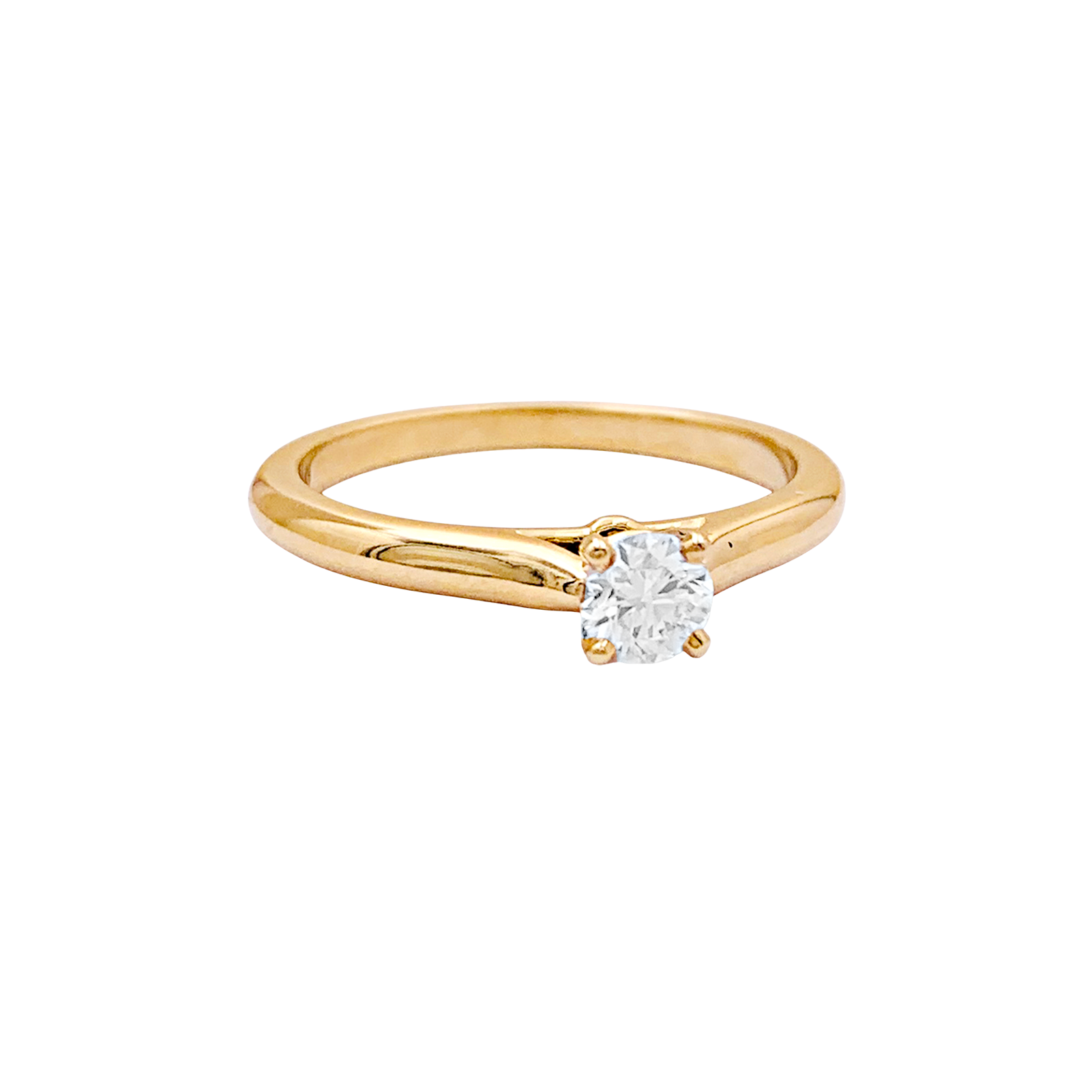 Solitaire Cartier,"1895", or jaune, diamant. 2
