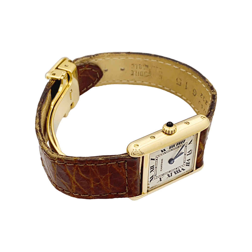 Montre Cartier "Tank Louis Cartier" en or jaune. 3