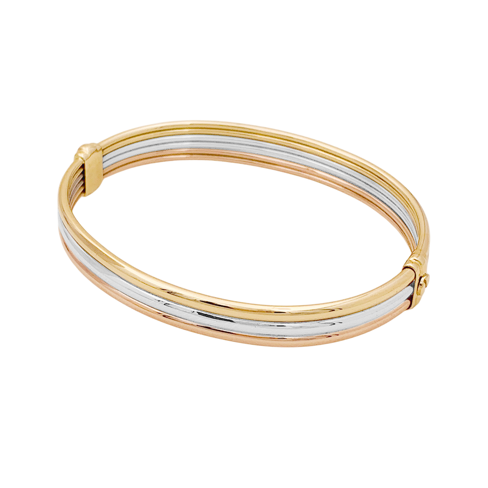 Bracelet vintage Cartier, trois ors. 4
