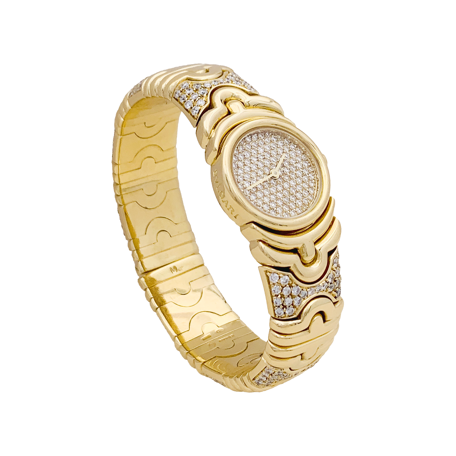 Montre Bulgari,"Parentesi", en or jaune, diamants. 2
