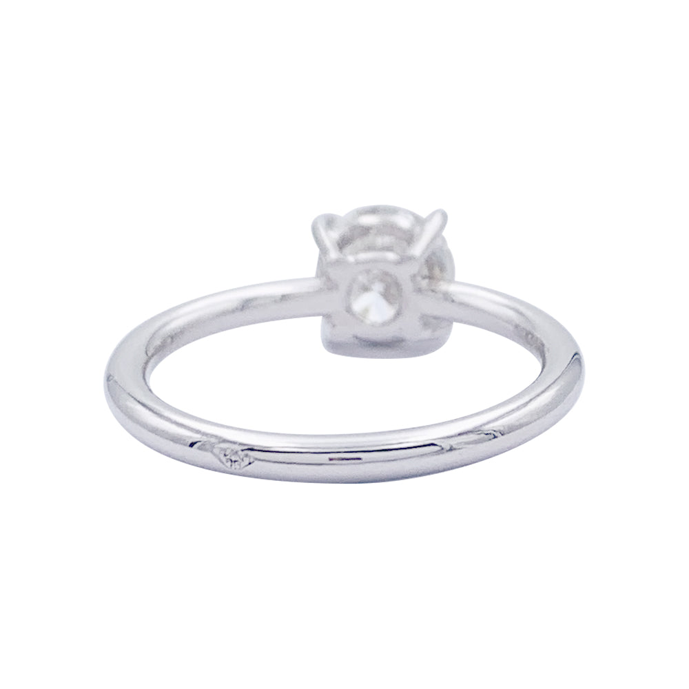 Bague solitaire en or blanc, diamant 1,11 carat. 5