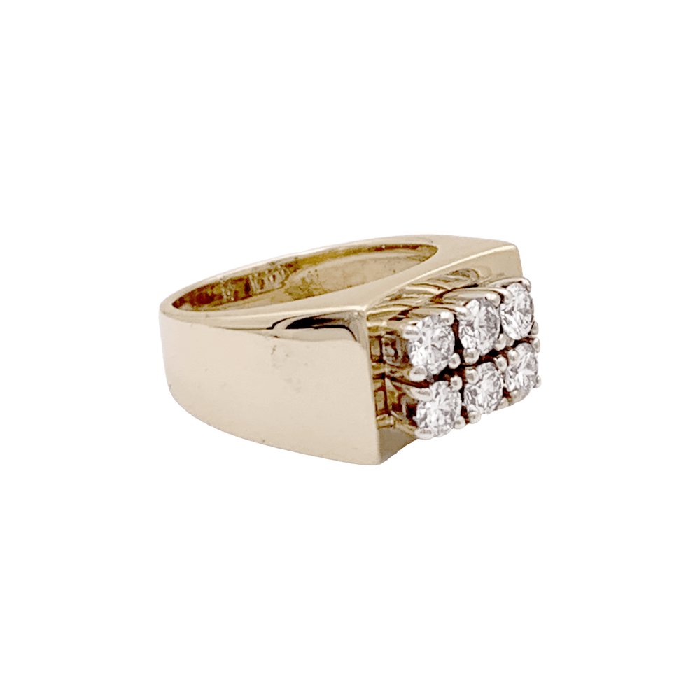 Bague "Tank" deux ors et diamants. 2