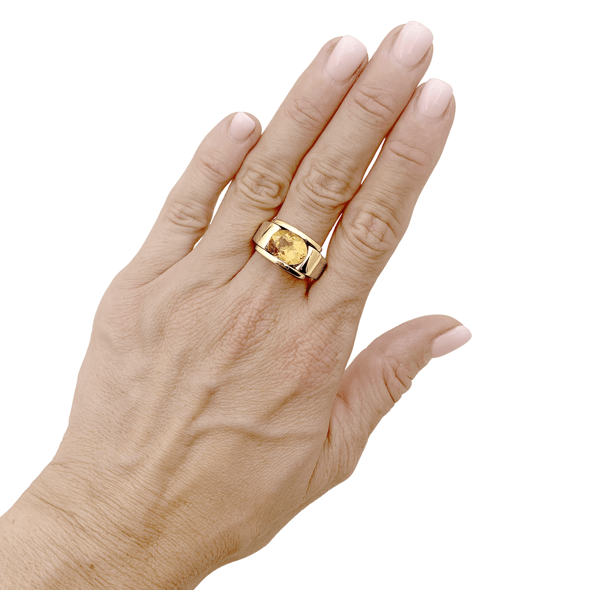 Bague Mauboussin, "Alessandra", or jaune et citrine.  6