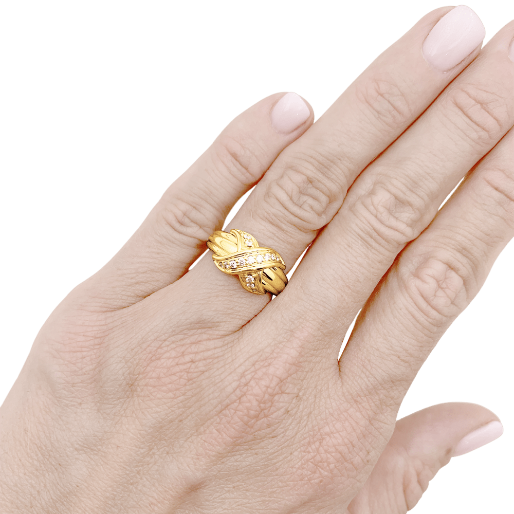Bague Tiffany & Co x Schlumberger, or jaune, diamants.  6