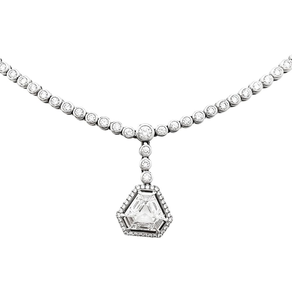 Collier cravate diamants. 8