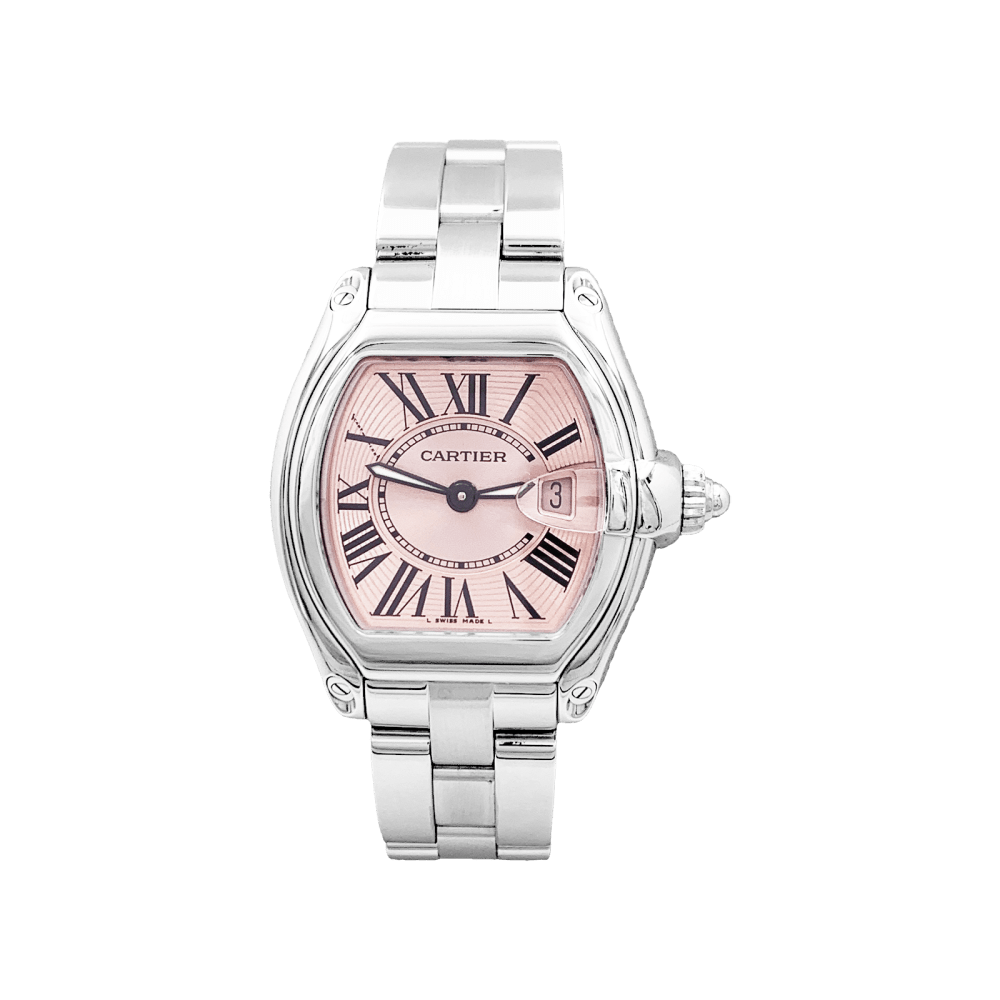 Montre Cartier, "Roadster", acier.  1