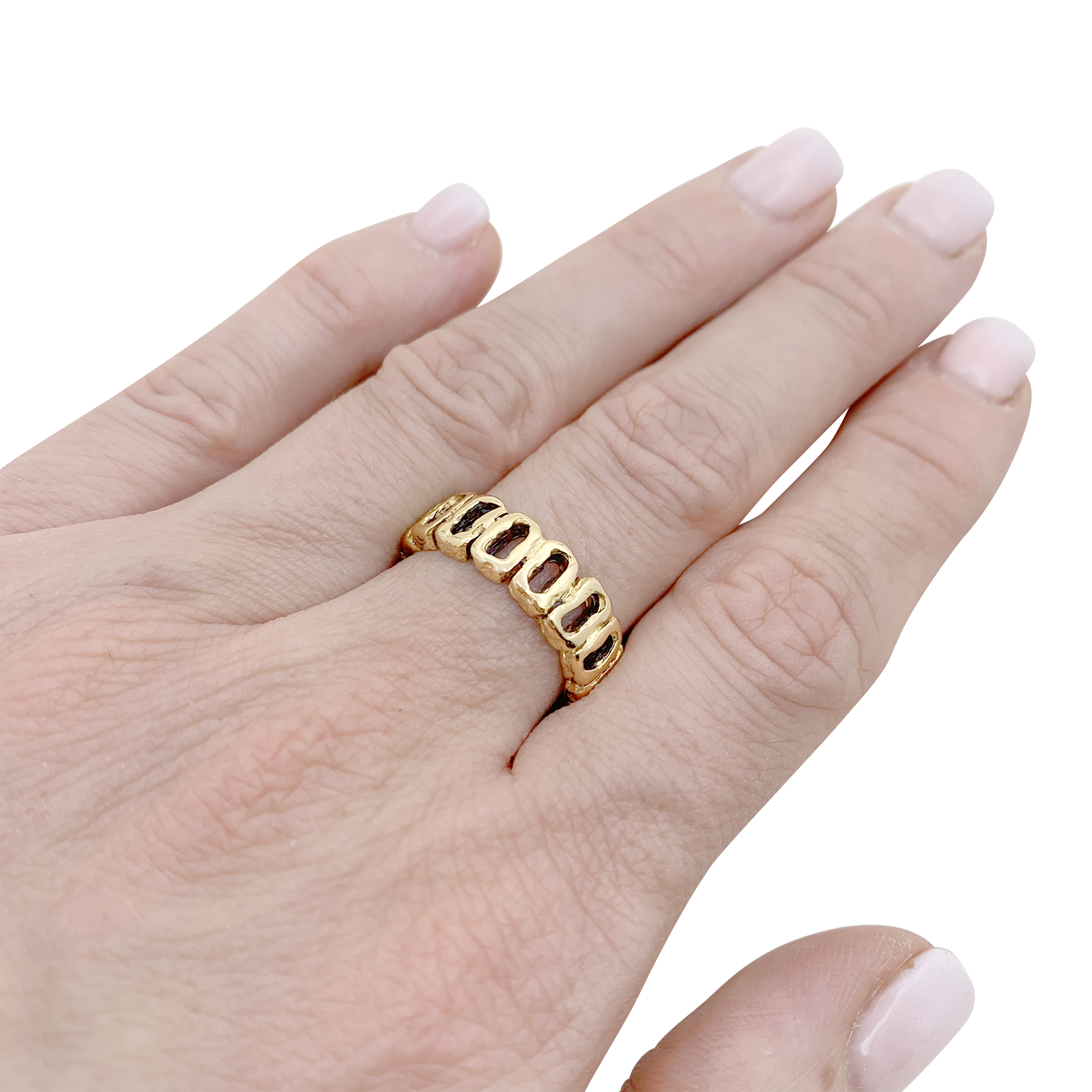 Bague vintage or jaune. 6