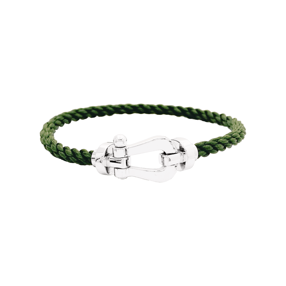 Bracelet Fred, "Force 10", or blanc, corderie.  1
