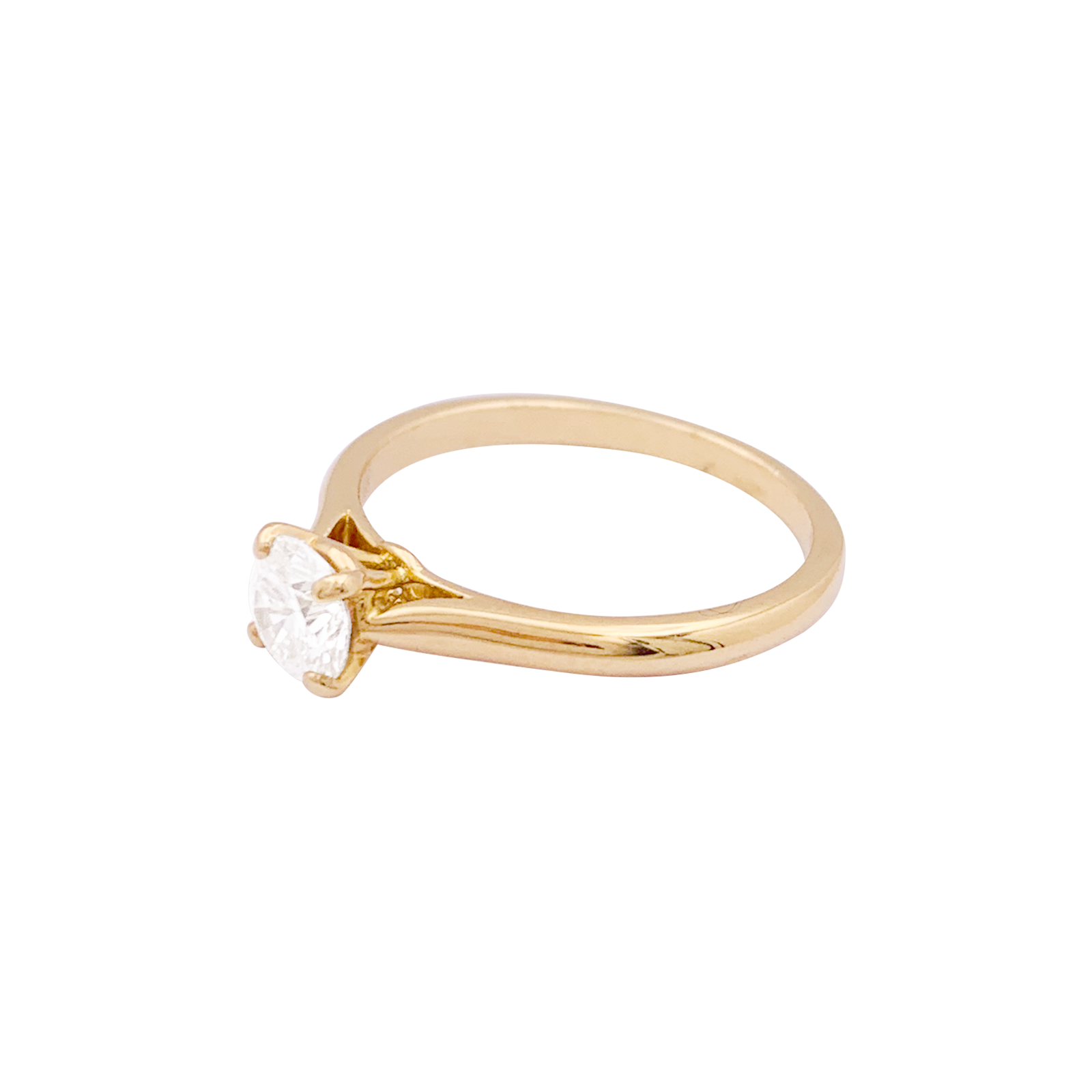 Solitaire Cartier,"1895", or jaune, diamant. 4
