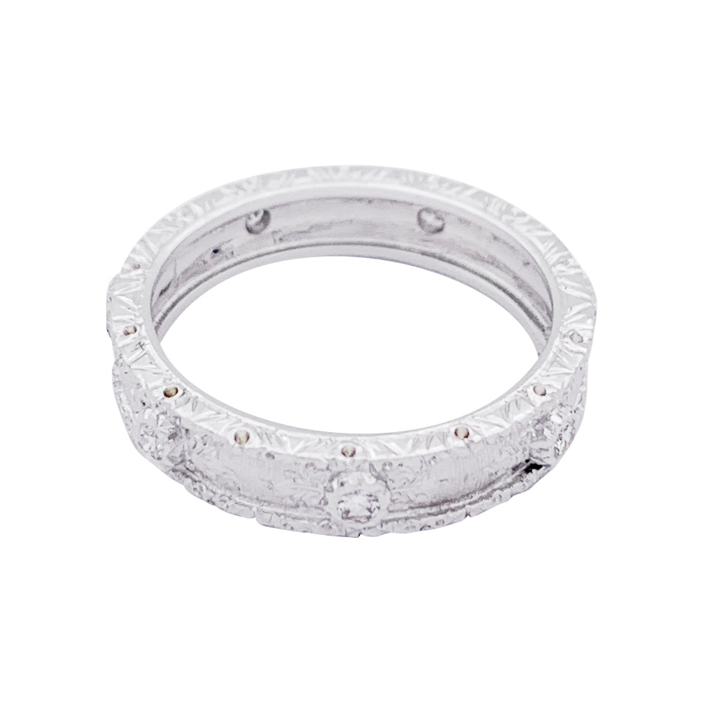 Bague Buccellati "Eternelle Macri Capri" or blanc, diamants. 3