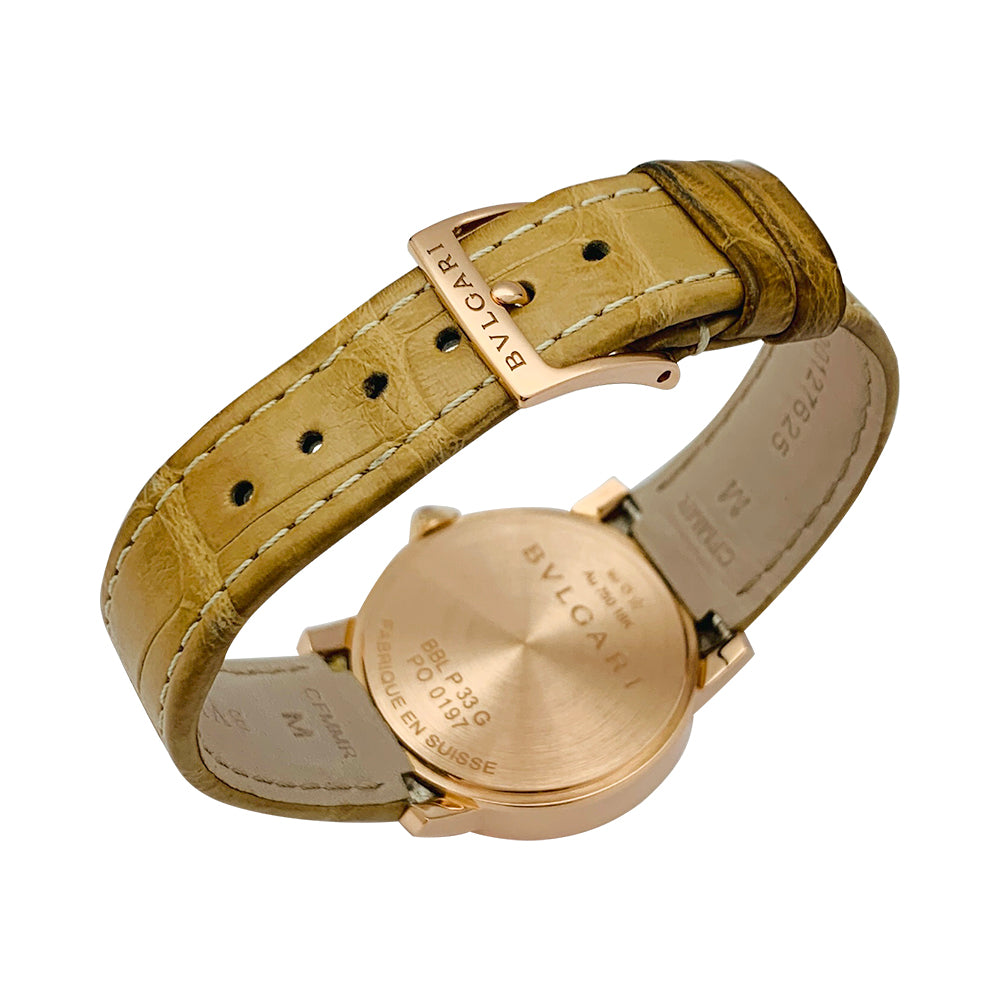 Montre Bulgari, modele "BB33"en or rose 5