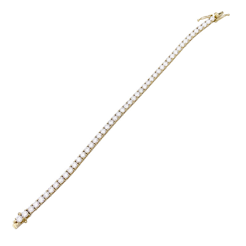 Bracelet ligne diamants or jaune. 3