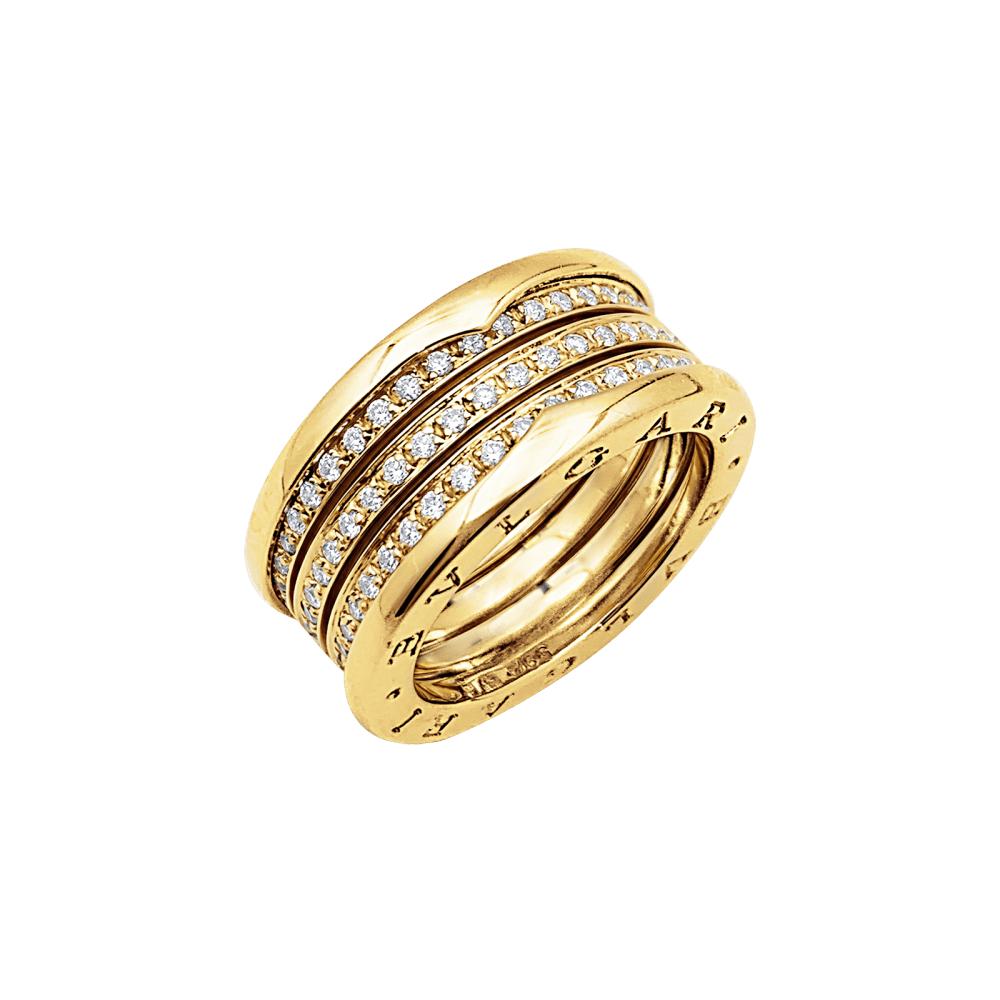 Bague Bulgari, "B.Zero1", or jaune et diamants.  3