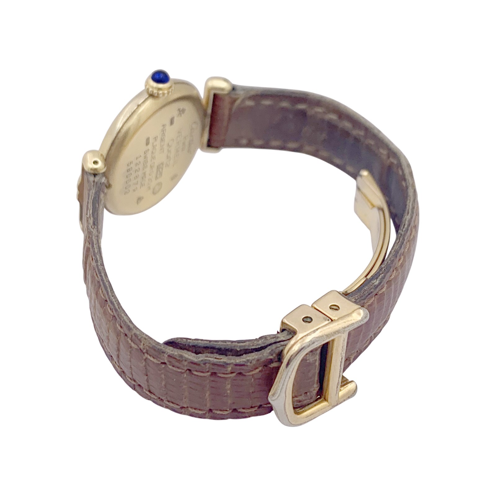 Montre Cartier "Colisée Must" vermeil, cuir. 5