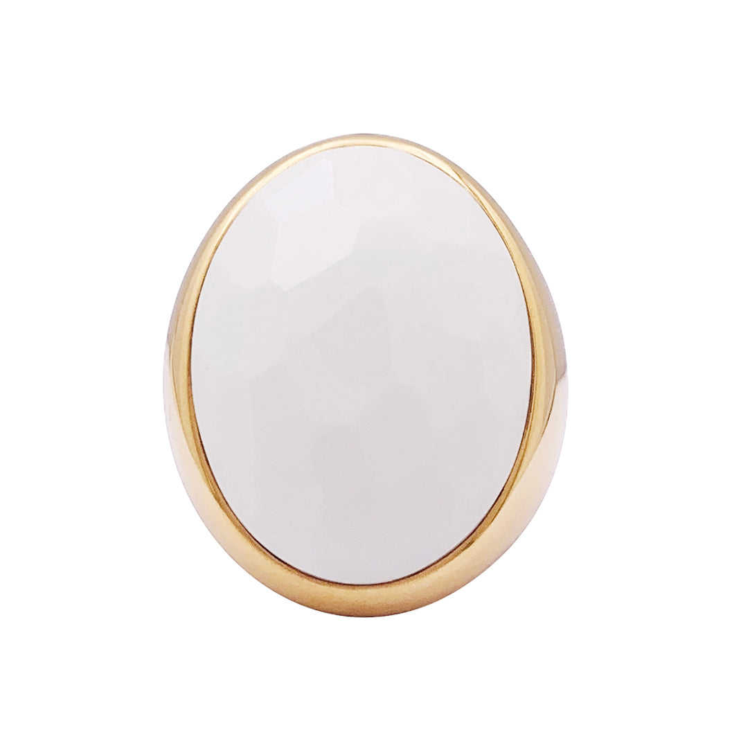 Bague Pomellato "Victoria" or jaune, cacholong. 3