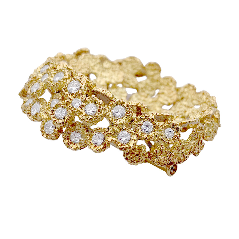 Broche Fred, or jaune, diamants. 3