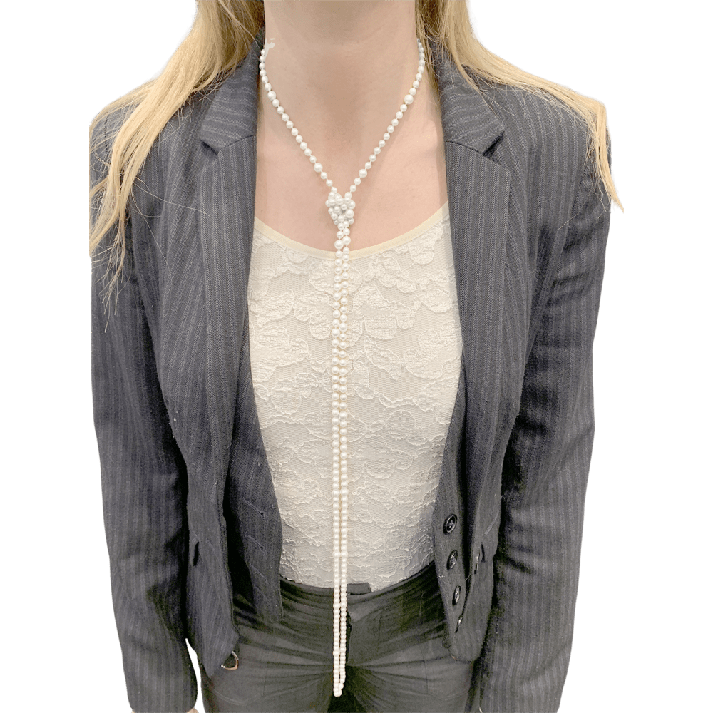 Long sautoir de perles et or jaune.  8