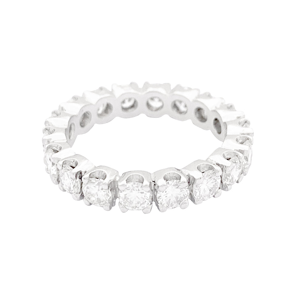 Alliance tour complet or blanc, diamants. 1