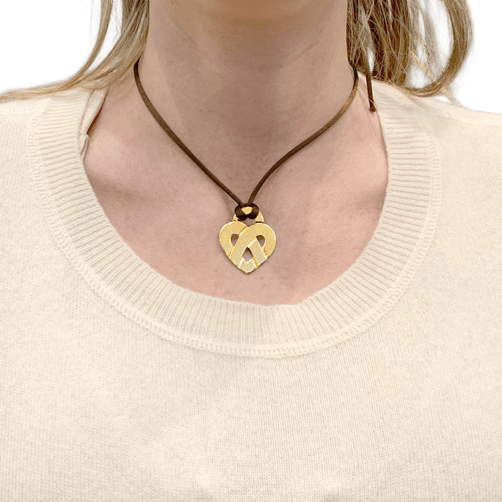 Pendentif Poiray, "Coeur Entrelacé", or jaune. 4
