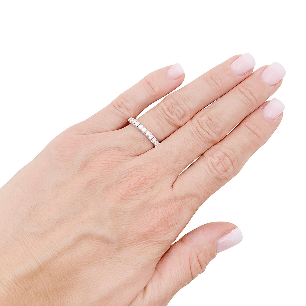 Alliance Cartier "Etincelle" platine, diamants. 4