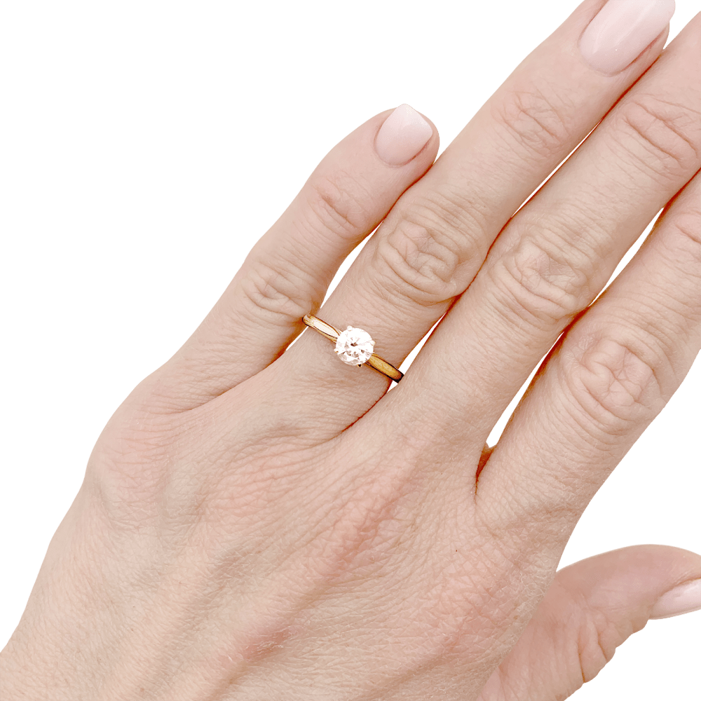 Solitaire Cartier, "1895",or jaune et diamant.  6