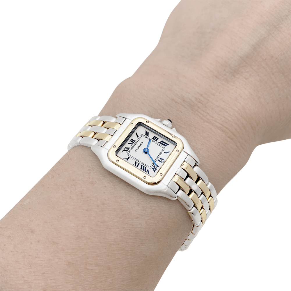 Montre Cartier, "Panthère", acier et or jaune. 7