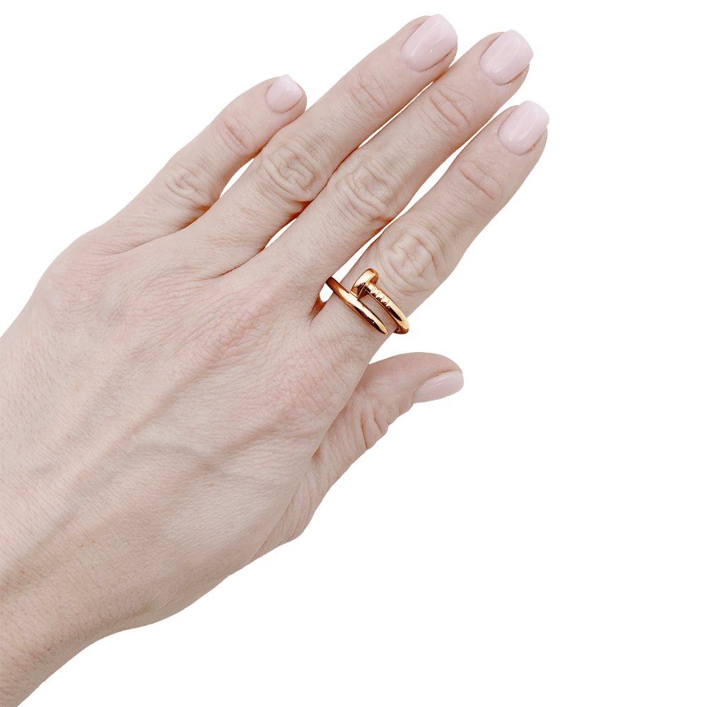 Bague Cartier, "Juste un Clou", or rose.  5