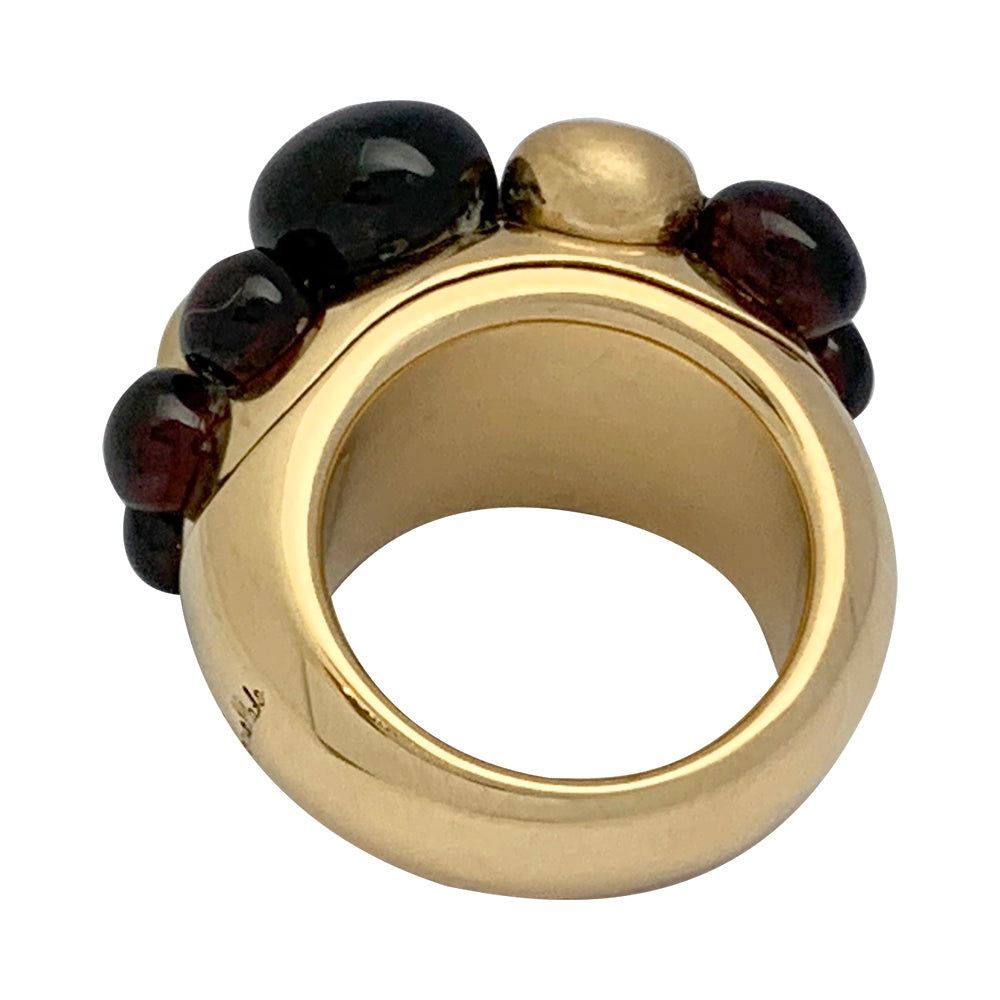 Bague Pomellato, "Mora", or jaune, grenats. 8