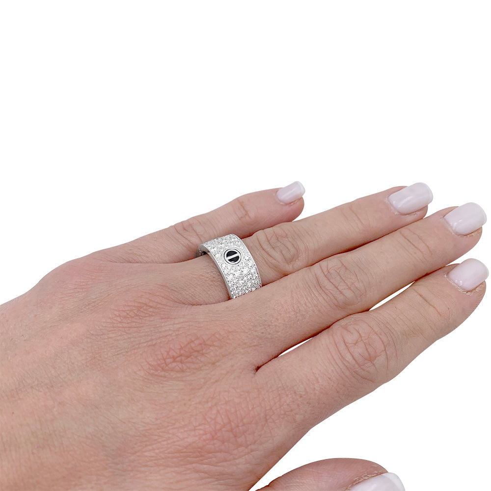 Bague Cartier, "Love", or blanc, diamants. 6