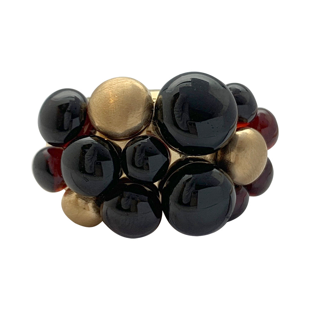 Bague Pomellato, "Mora", or jaune, grenats. 4