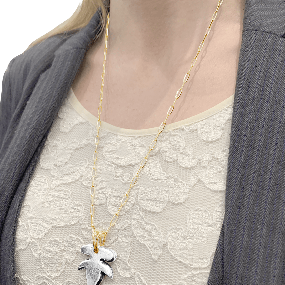 Pendentif Zolotas, argent, or jaune.  6